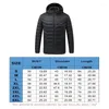 Racing Jackets Men's Heated Jacket Windproof Coat Hooded Heating Warm Electric Skiing For Winter