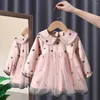 Abiti da ragazza Abito da ragazza 12M-6Y Abbigliamento per bambini da principessa in maglia a maniche lunghe primavera e autunno per bambini