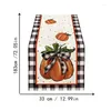 Toalha de mesa Abóbora Linho Ação de Graças Aquarela Vintage Autumn Runner para Jantares Familiares Coloridos