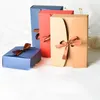 Emballage cadeau Boîte de papier kraft naturel 20pcs Noël avec des cadeaux de mariage de ruban pour les invités Boîtes d'emballage de biscuits Cajas de cartons