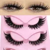 False Eyelashes GROINNEYA Natural Lashes 5 Pairs Cat Eye Faux Mink Winged End Elongated Look Makeup Cils