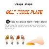 2 datorer Golf Force Plate Step Pad Assisted Swing Balance Practice Anti-Slip Rubber Golf Training Aids Golf Trainer Golf Supplies 240104