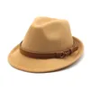 Short Roll brzegi fedora hat solidny kolor klasyczny jazz czapkę fedoras sombreros męski impreza scena najlepsza czapka