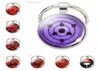 Fashion Anime keychain Sharingan Eye Badge Cartoon Key Chain Glass Cabochon Jewelry keyring Cosplay Accessories1089254