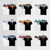 24SS Designer T koszule dla mężczyzn Summer Luxury T Shirt Fashion Tide Gradient Kolorowe skrzydła Krótkie rękawie Para Czarna biała piórka Pół rękawów Mb Mens T Shirt