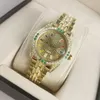 Fantastisk kvinnlig designer armbandsur fulla diamanter med Box AAA Lady Luxury Dial 38mm rostfritt stål kvartsklockor nr397