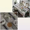 Table Cloth Vintage Linen Cotton Striped Tablecloth For Home Table Decoration Dustproof Dining Party Banquet Table Runner Mantel M3945540