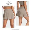 Lu Lu Shorts Citron Yoga Femmes Jupes De Tennis De Sport Collants Taille Haute Short De Tennis De Yoga Robe avec Poches Jupe De Poche Plissée Anti-Échappement Séchage Rapide