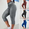 Spodnie damskie Kobiety Summer Slim Fit Spodni wysokiej talii tyłki litowane sztuczne dżinsowe dżinsowe dżins