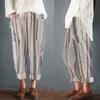 Plusowe rozmiar 5xl bawełniane lniane spodnie Summer Luźne haremowe kieszonkowe spodnie Straszne spodnie dresowe spodnie dresowe Pantelon 240104