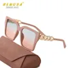 BLMUSA 2022 nouvelle mode chaîne lunettes de soleil femmes à la mode soleil femme lunettes décoratives marque design style lunettes UV400 0928275K