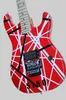 Edward Lodewijk Van Halen 5150 (adesivo laser) guitarra elétrica, decorada com listras pretas e brancas, frete grátis