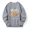 남자 후드가 일어나! 당신은 돈을 만들어야합니다 Teddy Bear Men Hoody Fashion Novelty Hoodie Basic All Match Sweatshirts 느슨한 따뜻한 양털