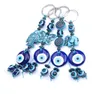 1pc turkey evil eye blue keychain 4 style resin animal fish elephant butterfly 14mm evil eye blue beads with glass round key5936675