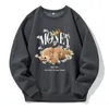Erkek hoodies kalkıyor! Para kazanmalısın Teddy Bear Men Hoody Moda Yenilik Hoodie Basic Tüm Maç Sweatshirts Gevşek Sıcak Polar