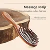 Mrgreen Hair Brush Nature Wood Antistatic Detangle Scalp Massage Comb Air Cushion Styling Tools for Women Men 240105