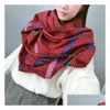 Scarves 200X70Cm Houndstooth Women Scarf Plaid Scarves 4 Design Autumn Winter Warm Pashmina Fashion Shawl Wraps Girl Drop Delivery Fas Dhs5V