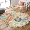 Dywany okrągłe marokańskie dywan w stylu kwia w stylu kru kwiat w trudnej sytuacji do mycia maszynowego sypialni do dekoracji dywan podłogowych dywan podłogowych