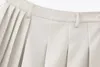 Kobiety szorty kobiety 2024 Modna spódnice w kratę vintage średniej puchu zamek błyskawiczny w pełni mecz plisowany Casual Chicka skorts mujer