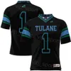 Mans College Tulane Green Wave Football 4 Jhaquan Jackson Jersey 17 Chris Brazzell II 99 Jesus Machado 21 Makhi Hughes 7 Michael Pratt 6 Lawrence Keys III University