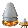 Candle Holders Double-walled Fireplace Tea Light Heater Space For 10 Tealights Home Iron Stove Candlestick