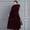 Manteau en fausse fourrure pour femme, style long, extérieur, plus un grand pardessus épais, hiver 2023, 240104