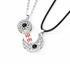 Pendant Necklaces Retro Love Sun Moon Couple Projection Necklace For Men Women Pair Magnet Niche Design Clavicle Jewelry