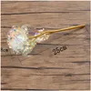 Party Favor 24K Gold Foil Rose Flower Party Favor Led Luminous Everlasting Mother Valentines Day Gift Drop Delivery Home Garden Festiv Dhiut