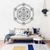 Sacred Geometry Wall Decal Metatrons Cube Alchemy Geometric Wall Vinyl Sticker Mural Poster för Wall Line Circle Mandala J01236i