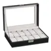 6/10/12 Slot Custodia per orologi in pelle PU Scatola per orologi Organizer Cassetto per gioielli da uomo 240104