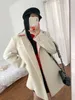 Winter Design Feeling Flip Collar Woolen Coat Coat