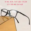 Solglasögon 0 -0.5 -1.0 till -6.0 Kvinnor Män Square Myopia Glasögon Håller bekvämt TR90 Studentrecept med cylinder