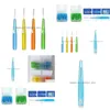 Diş ipi 60pcs push-pl interdental fırça 0.7 mm diş toplama temizleyicileri ortodontik tel tootick diş fırçası ağız bakım düşüşü dhcpe