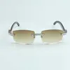 Endless Luxury Diamond Sunglasses 3524012 Natural mixing Horn Glasses Lens 3.0 Thickness