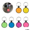 Dog Tag,Id Card Food Grade Sile Pet Tag Keychains Diy Round Cat And Dog Tags Id Card Keyring Drop Delivery Home Garden Pet Supplies Do Dhiab