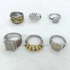 Gold Love Ring Luxury Designer Rings For Women S925 Silver Diamond White Heronsbill Wedding Anniversary Black Jewelry Woman Moissanite WMFN