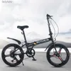 自転車を折りたたむ自転車変動スピードバイク20インチアルドルトディスクブレーキポータブルワンピース/スポークホイール家庭用commutel240105