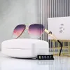 Designer Versages Sunglasses Vercaces Toad Mirror Metal Female Personality Frameless Driving Male Uv Protection