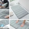 Set 3 Piece Memory Foam Bathroom Rug Grey NonSlip Absorbent Toilet Bath Foot Mats Sets Soft Dry Home Washable Carpets 240105