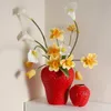 Cartoon Strawberry Vase Artificial Strawberry Flower Pot Flower Vase Fruit Terrarium Flower Vase Home Decoration Accessories 240105