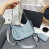 3 Heren Dames Luxe Designer Tas 2005 Handtas van hoge kwaliteit Zwart Hobo Portemonnee Nylon Ketting Stedelijke mode Multifunctioneel Grote capaciteit Messenger Mode Draagtas AAA01