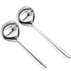 Spoons 2 Pcs Stainless Steel Asian Cooking Salad Soup Ladle Serving Korean