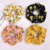 Korean Fashion Cotton Cloth Hair Ties Temperament Elegant French Flower Large Intestine Tie Head Rope Rubber Band Accessories