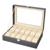 6/10/12 Slot Custodia per orologi in pelle PU Scatola per orologi Organizer Cassetto per gioielli da uomo 240104