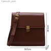 Torby wieczorowe Pure Color damskie torba na ramię 2021 Autumn Nowy vintage Lux Mini Square Bag Danies Designer Crossbody Tekstura Bolsa Femme Q240104