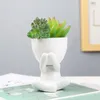 Vases Jardinières de figurines pour plantes d'intérieur Pots succulents en forme de corps humain Mini pot de plante