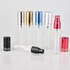 20 pcslot 5 ML 10 ML 15 ML Transparent mince verre vaporisateur échantillon flacons en verre Portable Mini parfum atomiseur or Sil 240104