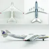 Antonov-an225 1400 miniaturowy 20 cm metalowy samolot samolotowy Model dużych samolotów transportowych zabawki dla chłopców 240104