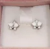 Andy Jewel Authentic 925 Sterling Silver Studs White Orchids Studörhängen Passar Europeiska stil Studs Jewelry 290749SE126495980