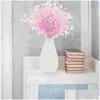 Decorative Flowers Wreaths 50 Pcs Artificial Simation Drop Party Decorations Chic Stick Sticks Bouquet Baby Delivery Home Garden Festi Otk9A